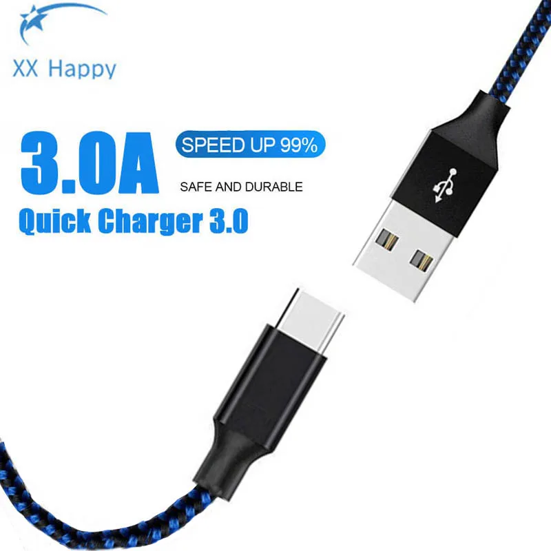 XX Happy 3A USB Type C Cable Fast Chagring Charger Type-c Cable For Samsung S10 S9 Xiaomi Mi 9 8 Oneplus 6t 6 USB C Data Cable
XX Happy 3A USB Type C Cable Fast Chagring Charger Type-c Cable For Samsung S10 S9 Xiaomi Mi 9 8 Oneplus 6t 6 USB C Data Cable