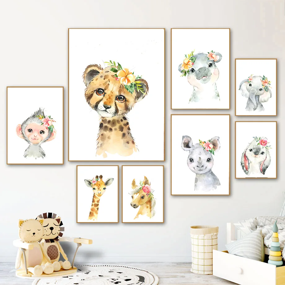 Nordic Posters And Prints Cartoon Elephant Giraffe Monkey Rabbit Leopard Animal Wall Art Canvas Painting Wall Pictures Kids Room
Nordic Posters And Prints Cartoon Elephant Giraffe Monkey Rabbit Leopard Animal Wall Art Canvas Painting Wall Pictures Kids Room