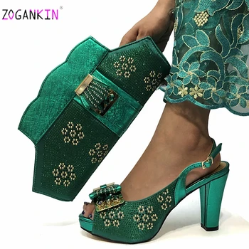 New Fashion Green Color Ladies Shoes And Evening Bag Set African Style High Heels Sandals And Bag Set For Party Size 38-43
New Fashion Green Color Ladies Shoes And Evening Bag Set African Style High Heels Sandals And Bag Set For Party Size 38-43