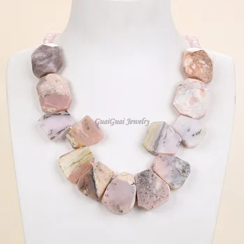 GuaiGuai Jewelry 19'' Natural Pink Opal Rose Quartz Gems Necklace
GuaiGuai Jewelry 19'' Natural Pink Opal Rose Quartz Gems Necklace