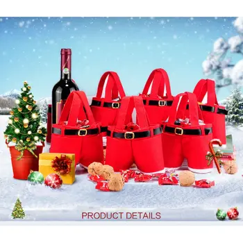 Christmas Decorations Gift Bags Candy Bags Santa Pants Style Lovely Treat Bags For Wedding Holiday
Christmas Decorations Gift Bags Candy Bags Santa Pants Style Lovely Treat Bags For Wedding Holiday