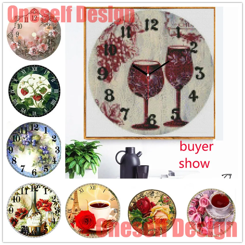 Фото beaded embroidery flower clock and 5d diamond painting full square animal mosaic sale decoration home wall sticker | Дом и сад