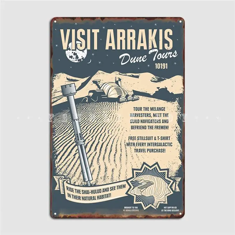 Visit Arrakis Poster Metal Plaque Vintage Wall Decor Pub Garage Cinema Living Room Tin Sign Posters
Visit Arrakis Poster Metal Plaque Vintage Wall Decor Pub Garage Cinema Living Room Tin Sign Posters