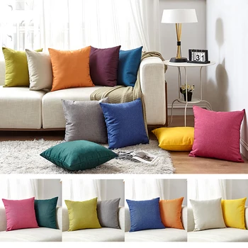 Linen Cushion Cover 45x45cm Solid Decorative Pillows For Living Room Sofa Pillow Cover Seat Chair Decor Funda Cojin 10colors
Linen Cushion Cover 45x45cm Solid Decorative Pillows For Living Room Sofa Pillow Cover Seat Chair Decor Funda Cojin 10colors