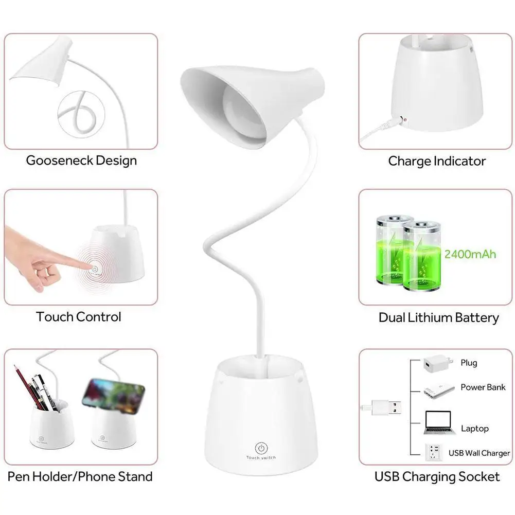 LED Desk Lamp USB 24 LED Eye Protection Book Light Touch Sensitive 3 Reading Clip with Modes book Bed Button with Light S6U8
LED Desk Lamp USB 24 LED Eye Protection Book Light Touch Sensitive 3 Reading Clip with Modes book Bed Button with Light S6U8