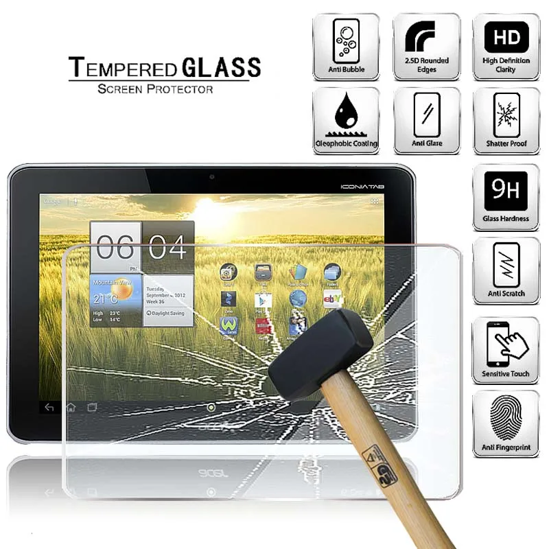 Tablet Tempered Glass Screen Protector Cover for Acer Iconia Tab A200 10.1" Full Coverage Explosion-Proof Anti-Scratch Screen
Tablet Tempered Glass Screen Protector Cover for Acer Iconia Tab A200 10.1" Full Coverage Explosion-Proof Anti-Scratch Screen