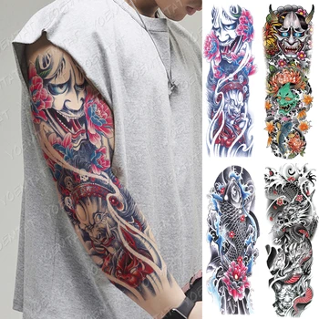Large Arm Sleeve Tattoo Japanese Prajna Carp Dragon Waterproof Temporary Tatto Sticker God Body Art Full Fake Tatoo Women Men 
Large Arm Sleeve Tattoo Japanese Prajna Carp Dragon Waterproof Temporary Tatto Sticker God Body Art Full Fake Tatoo Women Men