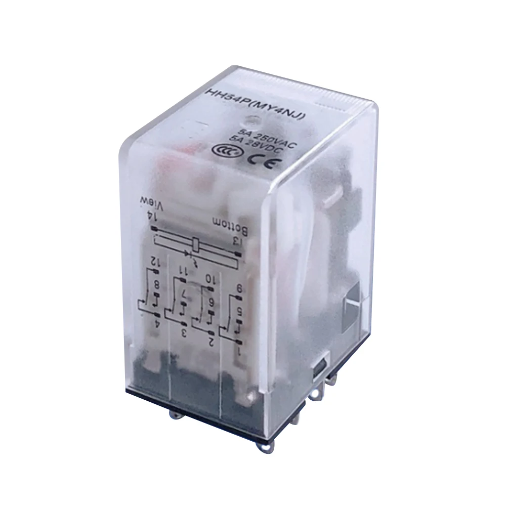 MY4NJ HH54P DC12V DC24V AC220V 5A 220V Miniature Electromagnetic General Purpose Relay
MY4NJ HH54P DC12V DC24V AC220V 5A 220V Miniature Electromagnetic General Purpose Relay