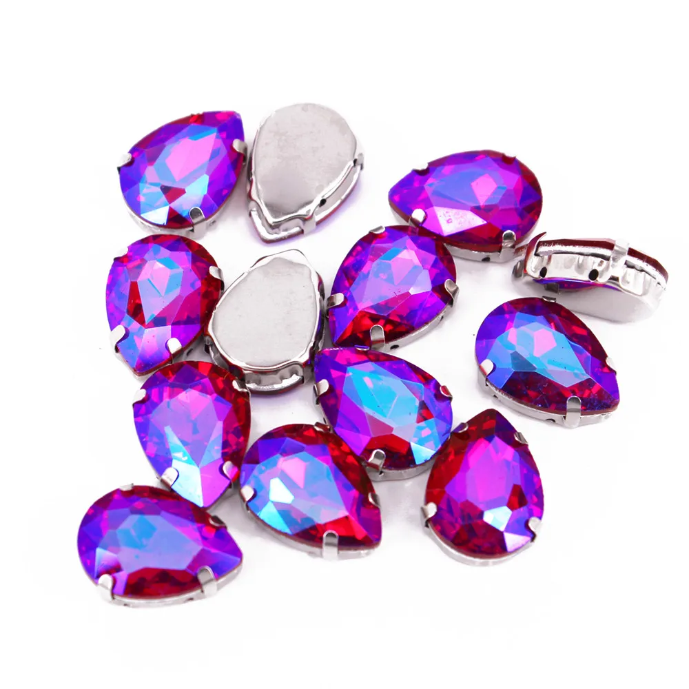 13x18mm 10pcs Sew On Rhinestones Flatback Sew On Claw Rhinestone Colorful Glass Crystal Claw With Single Loop Teardrop For Cloth
13x18mm 10pcs Sew On Rhinestones Flatback Sew On Claw Rhinestone Colorful Glass Crystal Claw With Single Loop Teardrop For Cloth