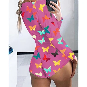 Butterfly Printed Slim Sexy One-piece Pajamas Women Multi-style Multi-color Summer New Ladies Pajamas Multi-color Fit Rompers
Butterfly Printed Slim Sexy One-piece Pajamas Women Multi-style Multi-color Summer New Ladies Pajamas Multi-color Fit Rompers