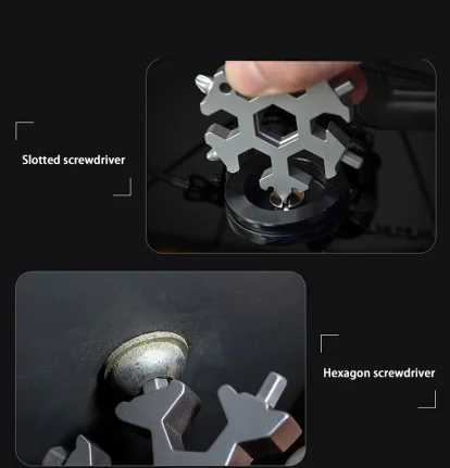 EDC Multipurpose Tool Combination Keychain Portable Handcraft Outdoor Accessories Snowflake Screwdriver Hex Wrench Beer Opener
EDC Multipurpose Tool Combination Keychain Portable Handcraft Outdoor Accessories Snowflake Screwdriver Hex Wrench Beer Opener