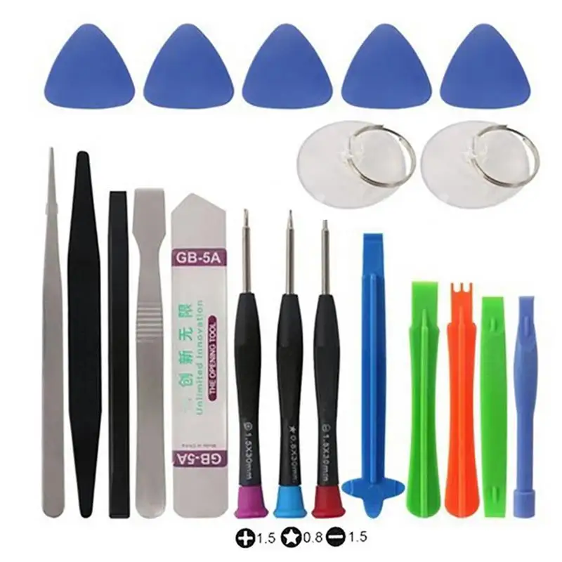 20 pcs/ 21 pcs Mobile Phone Repair Tools Kit Spudger Pry Opening Tool Screwdriver Set For iPhone X 8 7 6S 6 Plus Hand Tools Set
20 pcs/ 21 pcs Mobile Phone Repair Tools Kit Spudger Pry Opening Tool Screwdriver Set For iPhone X 8 7 6S 6 Plus Hand Tools Set