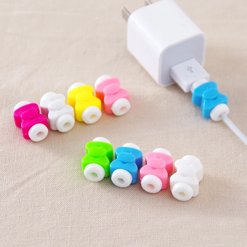 

Cute Bow Bit Charger Cable Protector Data Line Ochrona Na Kabel for Iphone Earphone Cord Protector Oplader Beschermer Protection