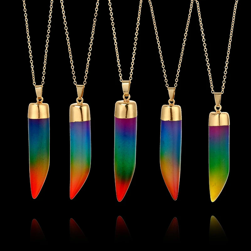 Stone of Good Luck Horn Necklace Irregular Natural Crystal Chakra Rock Color Horn Pendant Wolf-tooth mixed-color Pendant
Stone of Good Luck Horn Necklace Irregular Natural Crystal Chakra Rock Color Horn Pendant Wolf-tooth mixed-color Pendant
