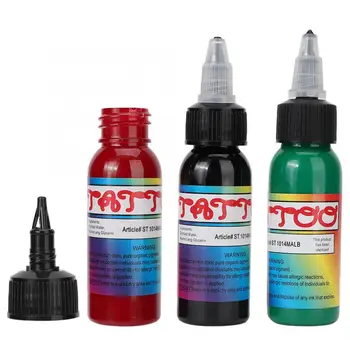 Professional 3Pcs*30ml Semi-Permanent Tattoo Pigment Ink Long Lasting Tattoo Inks Black + Red + Blue
Professional 3Pcs*30ml Semi-Permanent Tattoo Pigment Ink Long Lasting Tattoo Inks Black + Red + Blue