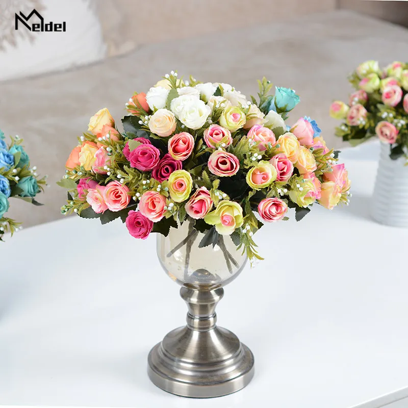 10 Heads/Bundle Silk Tea Roses Bride Bouquet for Wedding Fake Flores Roses Home Spring Table Vase Decoration Artificial Flowers
10 Heads/Bundle Silk Tea Roses Bride Bouquet for Wedding Fake Flores Roses Home Spring Table Vase Decoration Artificial Flowers
