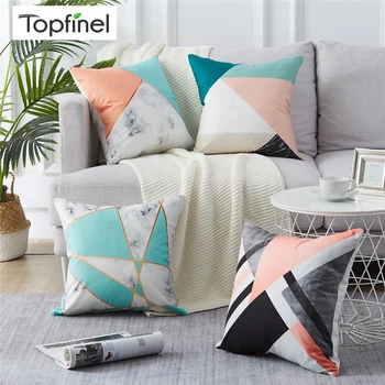 Topfinel Teal Geometric Nordic Cushion Cover Tropic Marble Throw Pillow Cover Polyester Cushion Case Sofa Bed Decorative Pillow
Topfinel Teal Geometric Nordic Cushion Cover Tropic Marble Throw Pillow Cover Polyester Cushion Case Sofa Bed Decorative Pillow