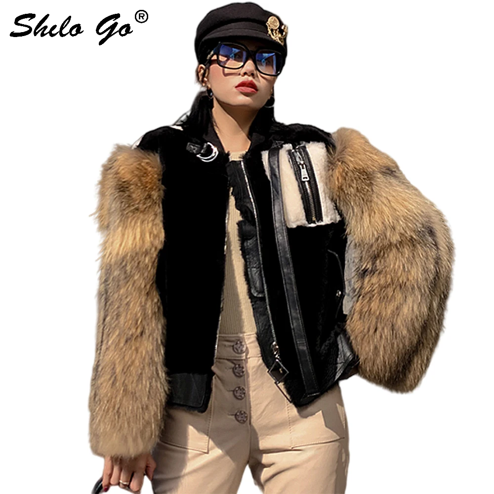 Fur Coat Highstreet Color Block Mock Neck Fox Fur Thick Sleeve Cut-and-Sew Double Faced Fur Jacket Women Winter Casual Outwear
Fur Coat Highstreet Color Block Mock Neck Fox Fur Thick Sleeve Cut-and-Sew Double Faced Fur Jacket Women Winter Casual Outwear