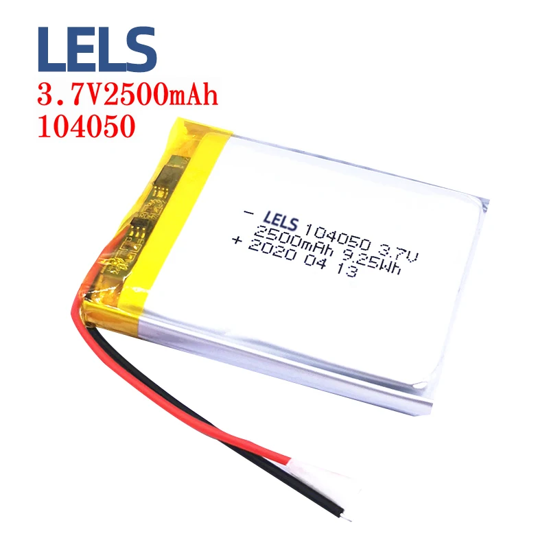 104050 3 7 V 2500mah литиевая полимерная аккумуляторная батарея v для портативных