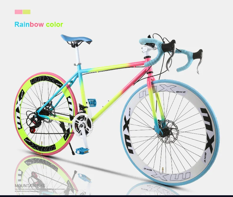 24 Speed Road Bike 26 Inch Fixed Gear Bicycle Double Disc Brake for Adult Racing 24 Speed Road Bike 26 Inch Fixed Gear Bicycle Double Disc Brake for Adult Racing