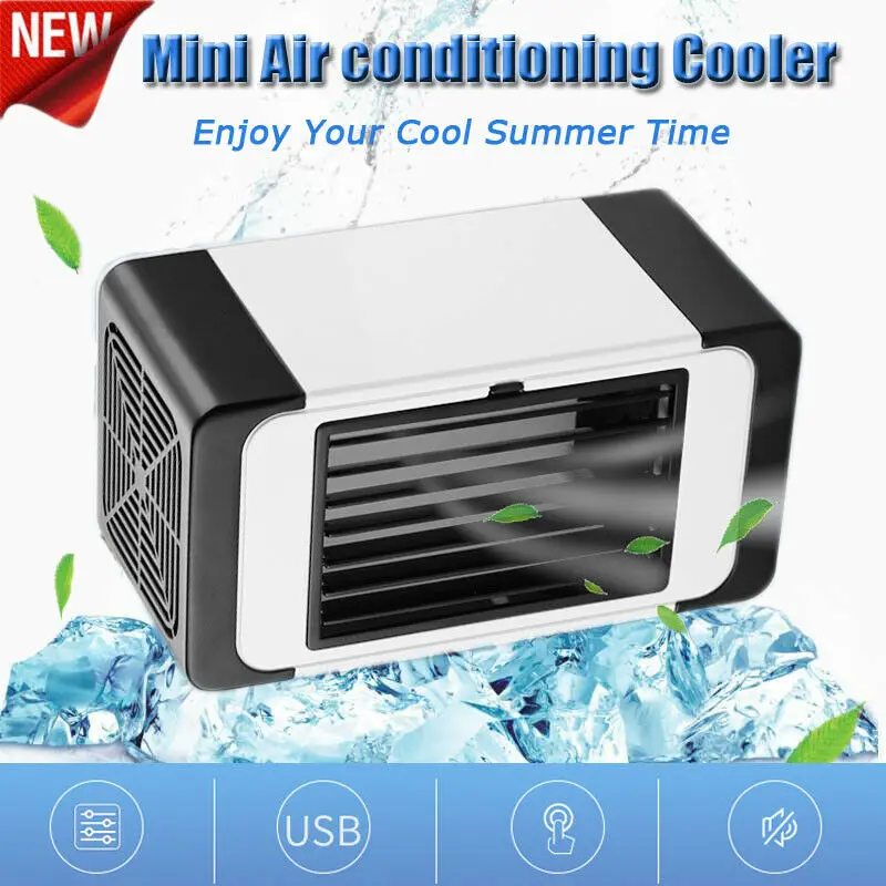 Mini Air Conditioner Cool Cooling Fan Cooler Humidifier Purifier Quiet USB Small With Cable 3F05 | Электроника