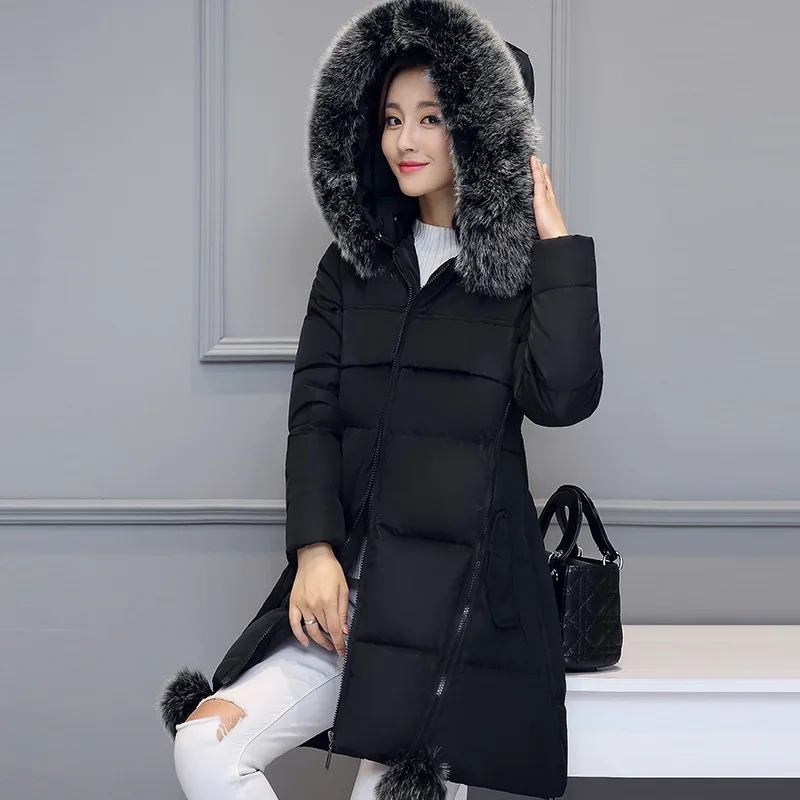 Cotton-padded Clothes Women's 2018 New Style Korean-style Thick Mid-length Five-pointed Star Hooded Cotton-padded Clothes A- lin 
Cotton-padded Clothes Women's 2018 New Style Korean-style Thick Mid-length Five-pointed Star Hooded Cotton-padded Clothes A- lin
