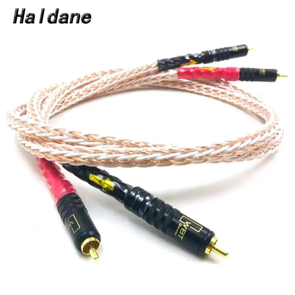 Haldane Pair HIFI Hi-End 8N Single Crystal Copper RCA Reference Interconnect Audio Cable with Gold plated WBT-1044 RCA PLUG
Haldane Pair HIFI Hi-End 8N Single Crystal Copper RCA Reference Interconnect Audio Cable with Gold plated WBT-1044 RCA PLUG