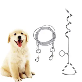 2pcs Outdoor Steel Wire Spiral Durable Fixing Dog Traction Rope Dog Pulling Rope Dog Stake for Pet
2pcs Outdoor Steel Wire Spiral Durable Fixing Dog Traction Rope Dog Pulling Rope Dog Stake for Pet