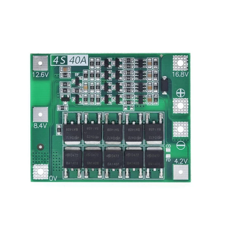 4S 40A 18650 Li-Ion Lithium Battery Charger PCB Board BMS Protection Module for Drill Motor 14.8V 16.8V Lipo Cell Module
4S 40A 18650 Li-Ion Lithium Battery Charger PCB Board BMS Protection Module for Drill Motor 14.8V 16.8V Lipo Cell Module