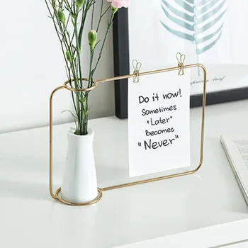 Decor Photo Frame Living Room Gift Container Home Mini Plant Flower Hydroponic Vase Ceramic Wrought Iron Postcard Display Nordic 
Decor Photo Frame Living Room Gift Container Home Mini Plant Flower Hydroponic Vase Ceramic Wrought Iron Postcard Display Nordic