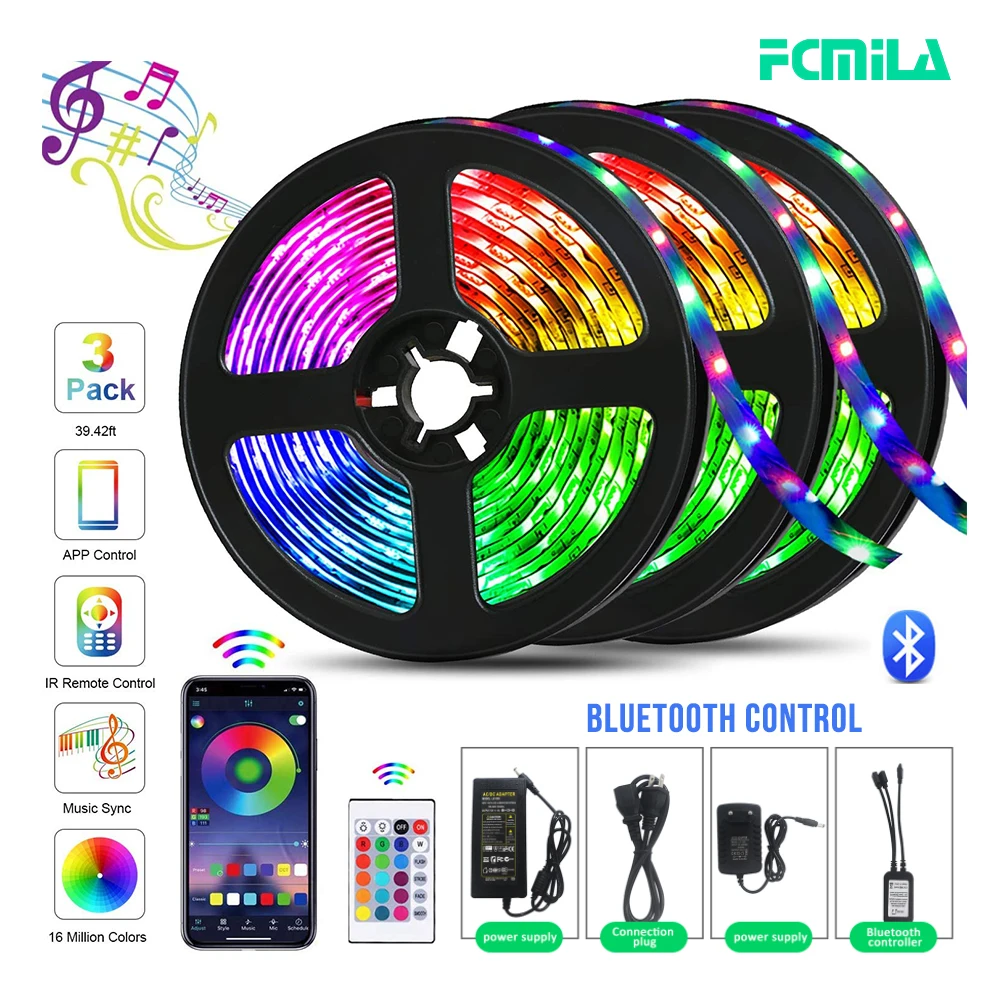 RGB 5730 2835 Remote Control LED Strip Light DC12V 5M/10M/15M Waterproof Flexible Led Light Strip for Home Garden Decoration
RGB 5730 2835 Remote Control LED Strip Light DC12V 5M/10M/15M Waterproof Flexible Led Light Strip for Home Garden Decoration