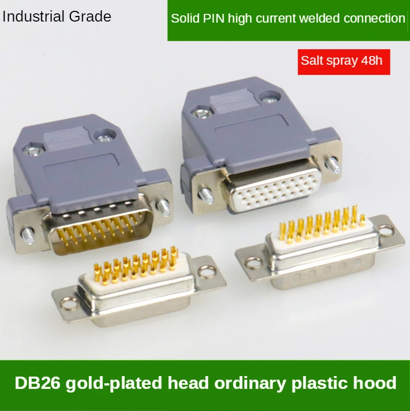 Pure copper DB26 male and female three rows of 26-pin plugs three rows of 26P connector solid pin welding wire parallel port
Pure copper DB26 male and female three rows of 26-pin plugs three rows of 26P connector solid pin welding wire parallel port