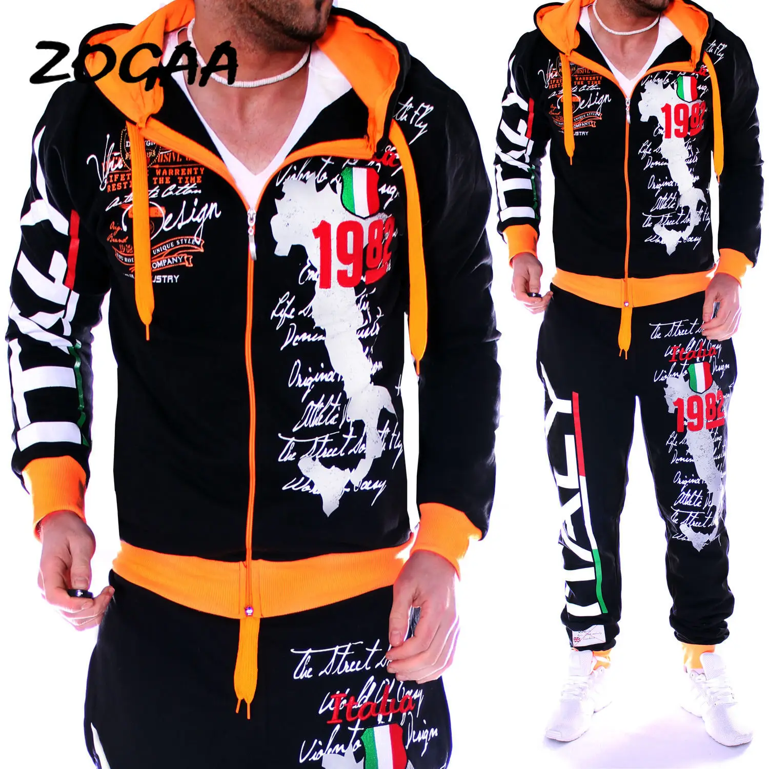 ZOGAA Spring Autumn Hoodie Sweater Jacket+joger Sweatpants Man Printing Suits 2PCS Tracksuit Men Casual Patchwork Sportwear Set
ZOGAA Spring Autumn Hoodie Sweater Jacket+joger Sweatpants Man Printing Suits 2PCS Tracksuit Men Casual Patchwork Sportwear Set