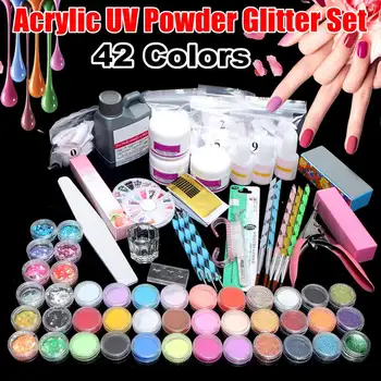 42 Colors Acrylic Powder Manicure Set Nail Art Tool Extension Acrylic Liquid Brush Stickers Tips Nail UV Glitter Powder Dust Kit
42 Colors Acrylic Powder Manicure Set Nail Art Tool Extension Acrylic Liquid Brush Stickers Tips Nail UV Glitter Powder Dust Kit