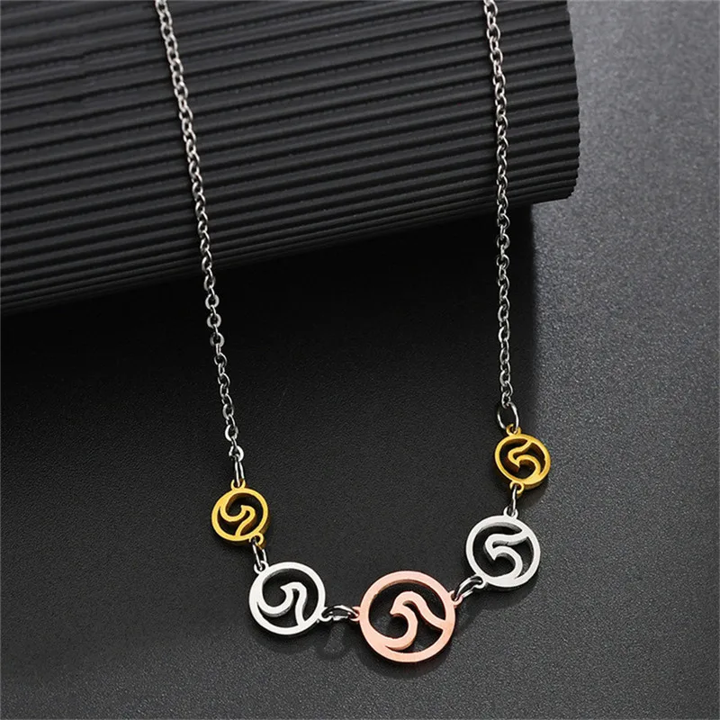 Simple Circle Pendant Choker 5 Sea Wave Statement Necklace Women Men Boho Jewelry Silver Chain Moda Mujer BFF Gift
Simple Circle Pendant Choker 5 Sea Wave Statement Necklace Women Men Boho Jewelry Silver Chain Moda Mujer BFF Gift
