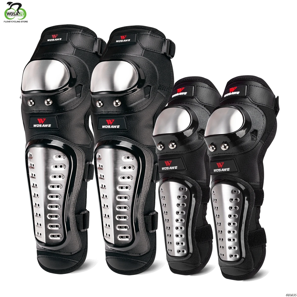 WOSAWE 4Pcs/Set Elbow Knee Pads Stainless Steel Motorcycle Motocross Protective Gear Protector Knee pad Guards Sports Armor Kit
WOSAWE 4Pcs/Set Elbow Knee Pads Stainless Steel Motorcycle Motocross Protective Gear Protector Knee pad Guards Sports Armor Kit