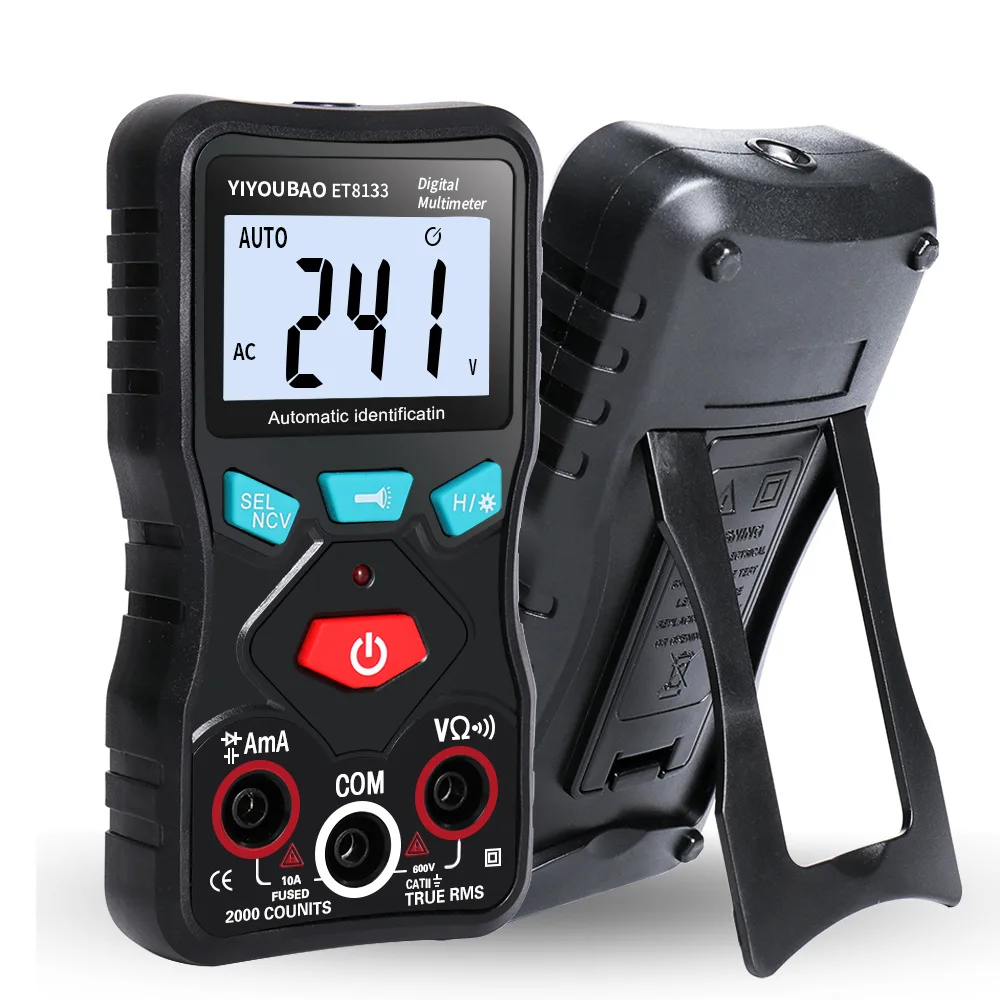 Digital Multimeter EET8133 True RMS Auto Range Multimetro Voltmeter Ammeter Capacitance Temperature Ohm HZ NCV Tester
Digital Multimeter EET8133 True RMS Auto Range Multimetro Voltmeter Ammeter Capacitance Temperature Ohm HZ NCV Tester