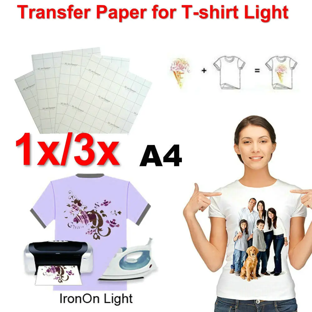 A4 Heat Transfer Sublimation Paper for DIY T-Shirt Cups Bags Painting Iron On Paper for Handmade Light Fabric Cloth
A4 Heat Transfer Sublimation Paper for DIY T-Shirt Cups Bags Painting Iron On Paper for Handmade Light Fabric Cloth