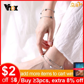 Vnox Elegant Double Heart Charm Chain Anklets for Women Lady Holidays Jewelry Anti Allergy Stainless Steel Gifts for Her
Vnox Elegant Double Heart Charm Chain Anklets for Women Lady Holidays Jewelry Anti Allergy Stainless Steel Gifts for Her