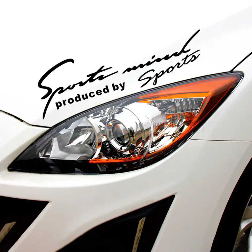 車のボンネットデコレーションステッカースポーツマインドスポーツ車のステッカー車のスタイリング自動ヘッドライト Diy アクセサリー 車のステッカーデカール スポーツマインド車のための Gooum
