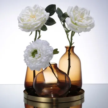 European Style Nice Quality Brown Glass Vase Mini Hydroponic Flower Vase Tabletop Plant Flower Pot Home Decor Crafts Ornaments 
European Style Nice Quality Brown Glass Vase Mini Hydroponic Flower Vase Tabletop Plant Flower Pot Home Decor Crafts Ornaments