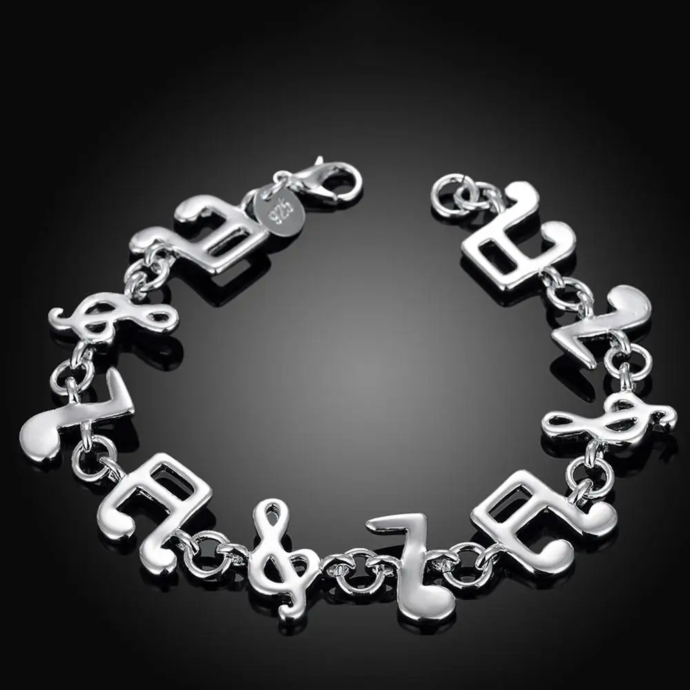 Silver Color Trendy Note Shape Bracelets For Women Fashion Bracelets Charm Bracelet Jewelry Accessories Love G
Silver Color Trendy Note Shape Bracelets For Women Fashion Bracelets Charm Bracelet Jewelry Accessories Love G