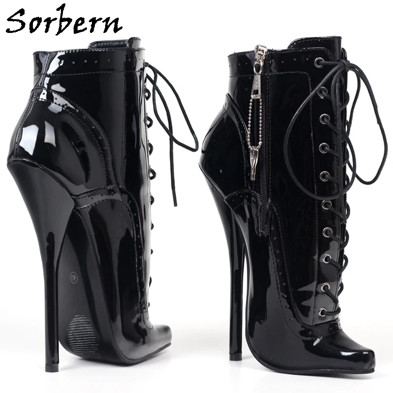Sorbern Lockable Zipper Ankle Boots For Women Ballet High Heels Sexy Fetish Shoe Drag Queen Transgirls Booties Lace Up Plus Size
Sorbern Lockable Zipper Ankle Boots For Women Ballet High Heels Sexy Fetish Shoe Drag Queen Transgirls Booties Lace Up Plus Size