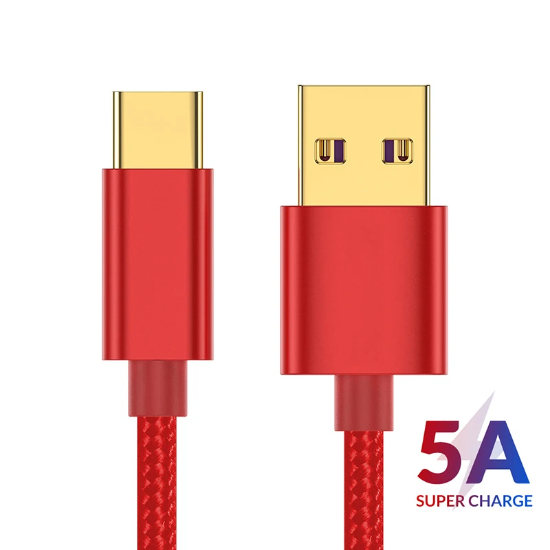 

Original 5A USB Type C Cable Supercharge 40W USB C Wire SCP FCP QC4.0 QC3.0 Quick Charger Sync Data Transfer USB C Cable Adapter
