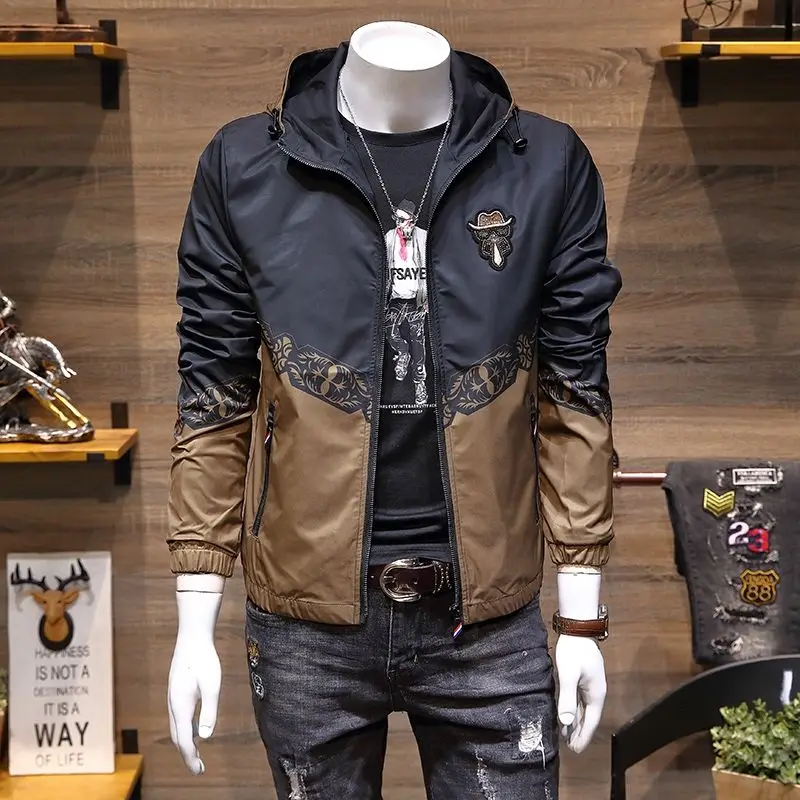 Autumn Jacket Men's 2020 New Fashion Flow Slim Personality Color Matching Embroidered Jacket Men's Fashion
Autumn Jacket Men's 2020 New Fashion Flow Slim Personality Color Matching Embroidered Jacket Men's Fashion