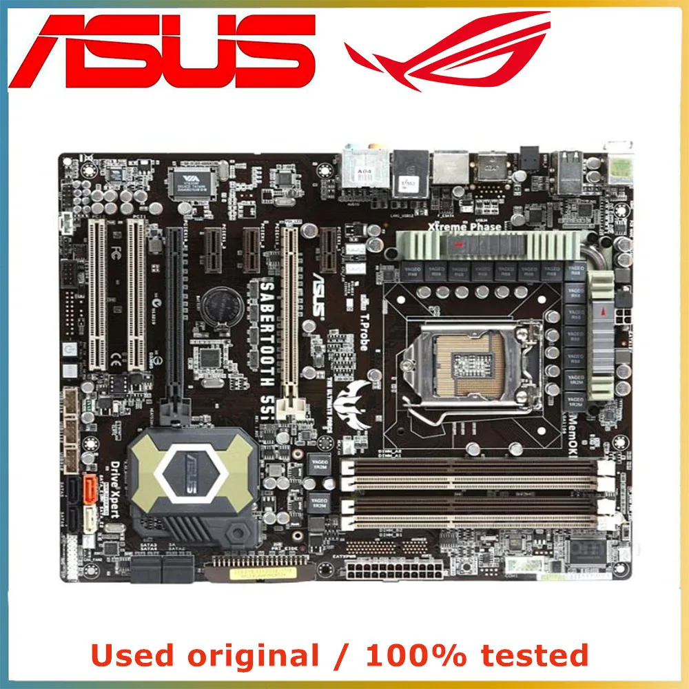For Intel P55 LGA 1156 CPU ASUS SaberTooth 55i Motherboard Computer Socket LGA1156 DDR3 Used Desktop Mainboard | Компьютеры и офис
