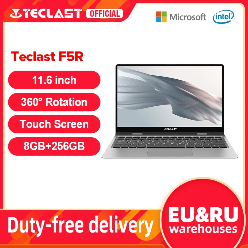 Teclast F5R ноутбук экран 11 6 дюймов Windows 10 четырёхъядерный 8 ГБ ОЗУ 1920 Гб ПЗУ |