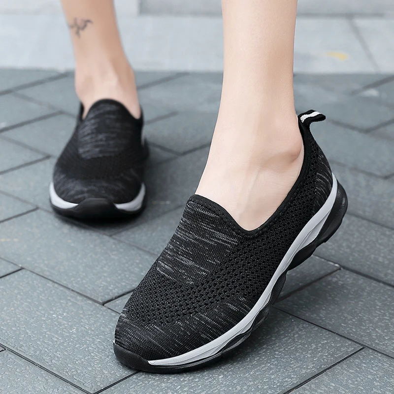 STS Women Shoes Breathe Lady Flat Summer ladys Sneaker Basket Super Light Breathable Shoes Female Mesh Sneaker Femmes Flat Shoes