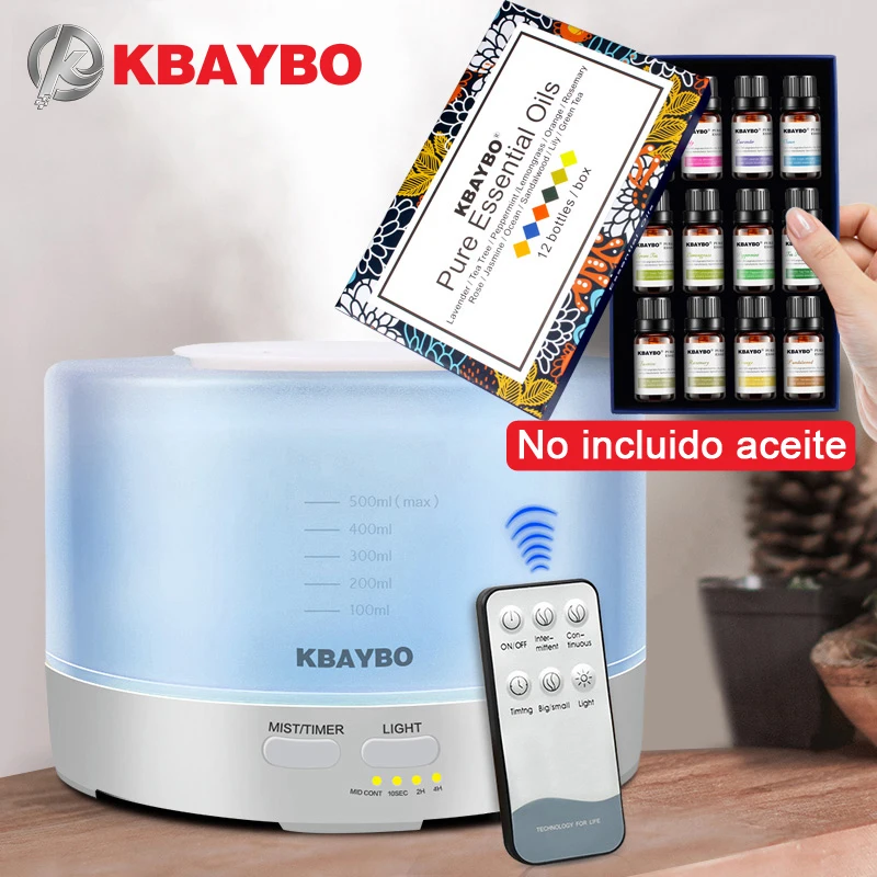 500ml Remote Control Humidifier Aromatherapy Essential Oil Aroma Diffuser With 7 Color LED Lights Essential Oil for Diffuser
500ml Remote Control Humidifier Aromatherapy Essential Oil Aroma Diffuser With 7 Color LED Lights Essential Oil for Diffuser