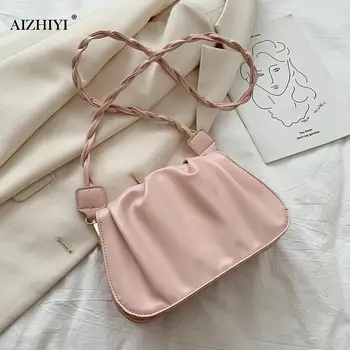 Women Solid Color Casual Shoulder Phone Pouch Popular Simple Female Daily Bag Fashion Pleated PU Messenger Bag
Women Solid Color Casual Shoulder Phone Pouch Popular Simple Female Daily Bag Fashion Pleated PU Messenger Bag